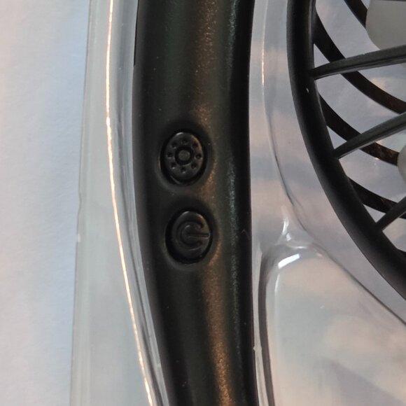 NWT - Hands-Free Rechargeable Neck Fan, Lightweight, Strong Airflow – Black/Red - Picture 4 of 9